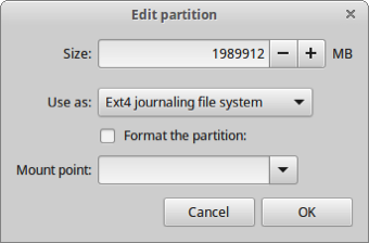 29 use as EXT4 file system