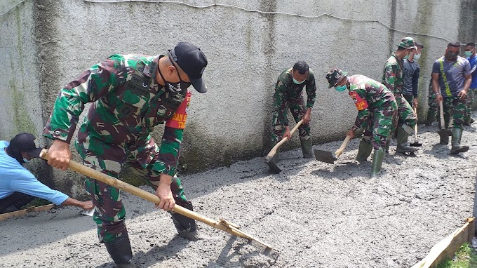 Cegah Covid-19,  Satgas TMMD Ke-107 Wajib Kenakan Masker