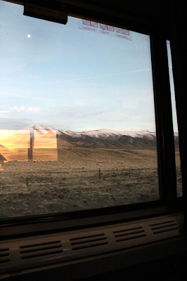 Mountains from Train Window