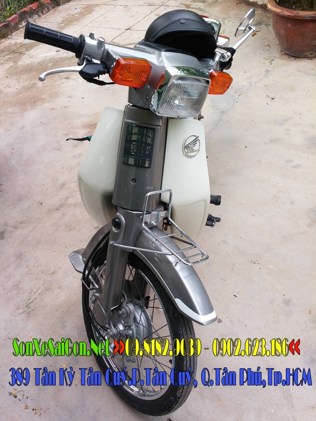 Sơn, dọn mới Honda Cub 82 màu xám bóng cực đẹp