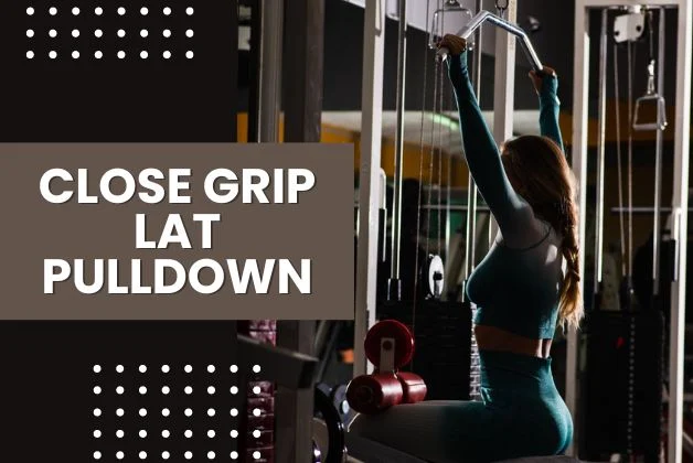 Woman performing Close Grip Lat Pulldown exercise at the gym