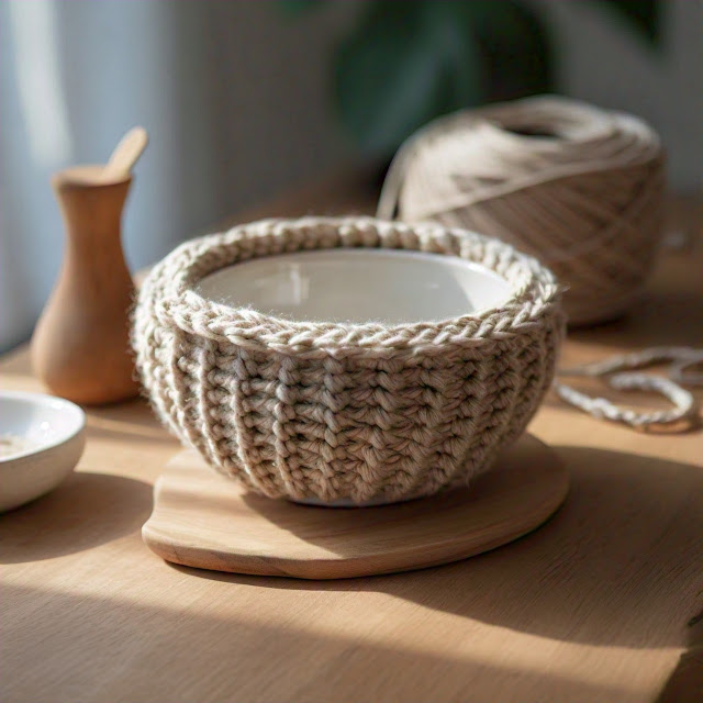 Free Easy Crochet Bowl Cozy Pattern