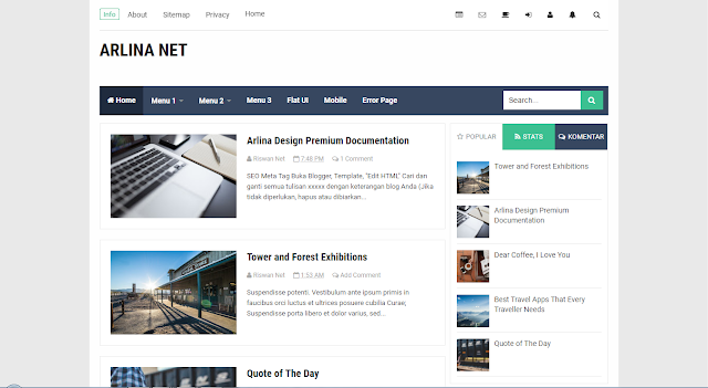 Blogger Template Arlina Design Redesign Premium