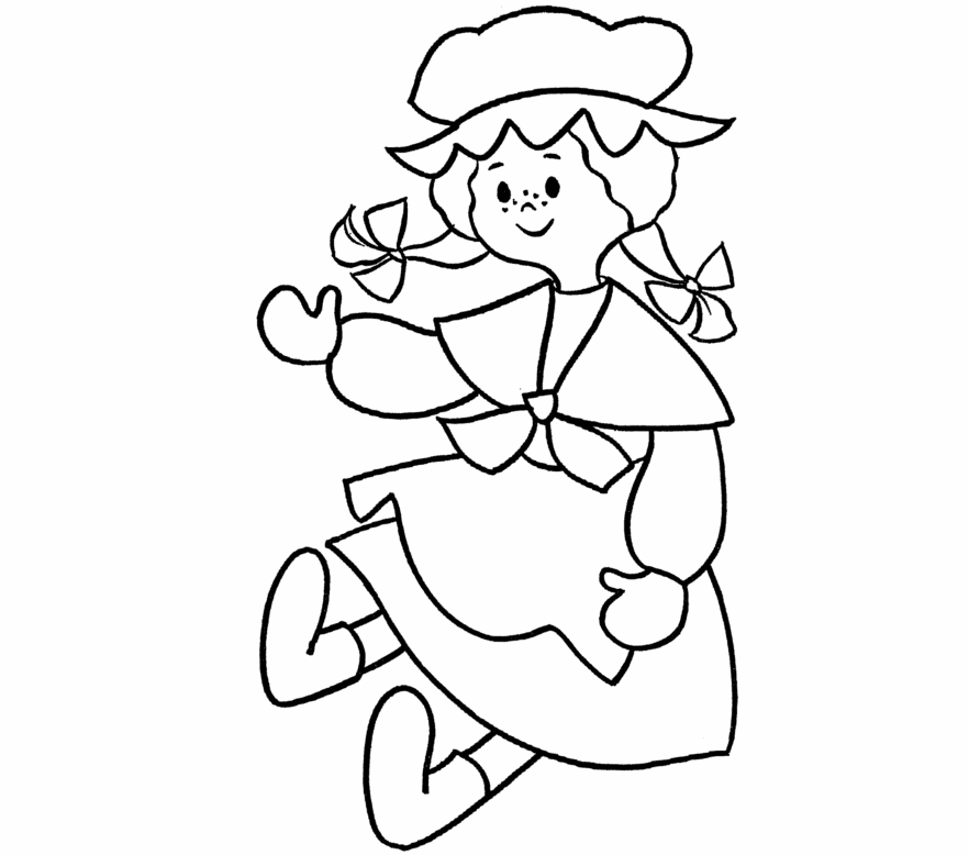 Doll For Kid Coloring Drawing Free wallpaper