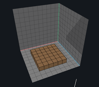 Drag to create a square of voxels in the grid