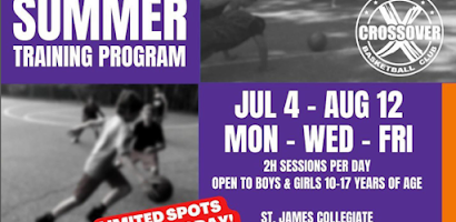 REMINDER: Crossover Basketball Hosting 6-Week Summer Training Program for Boys & Girls Born 2005-2010 July 4-Aug12