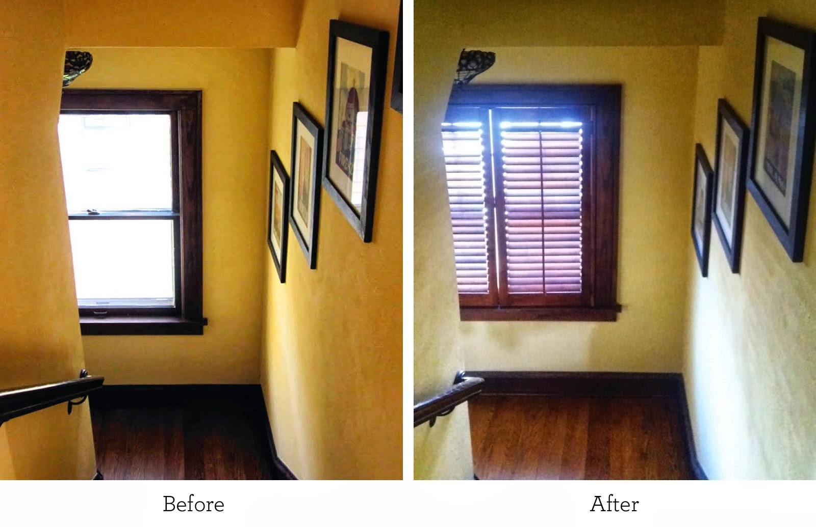 New Pella Window Wooden Plantation Shutter Before And After