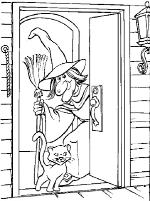 Halloween Witch Coloring Pictures