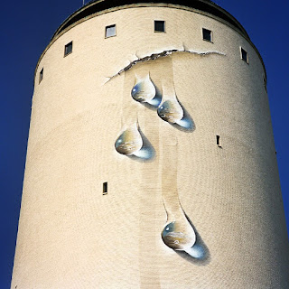 3D Graffiti Water Drops In The Lighthouse 03