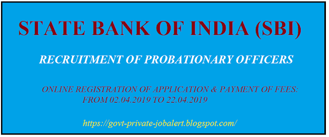 SBI PO Recruitment 2019