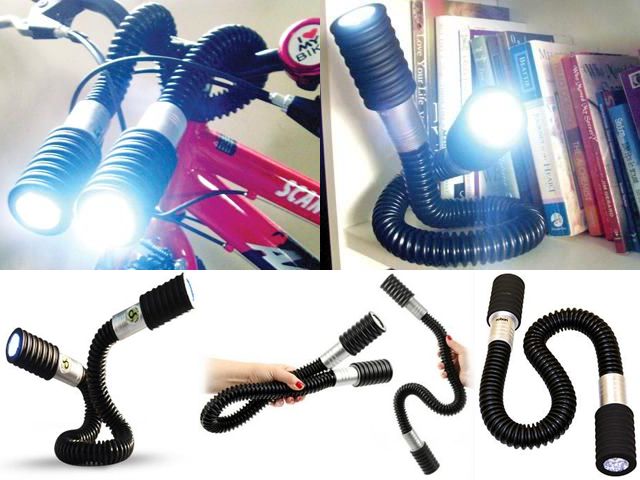 Twin Cobra Flashlight - Senter Unik Serbaguna Bisa Diputar dan Mudah Dibawa