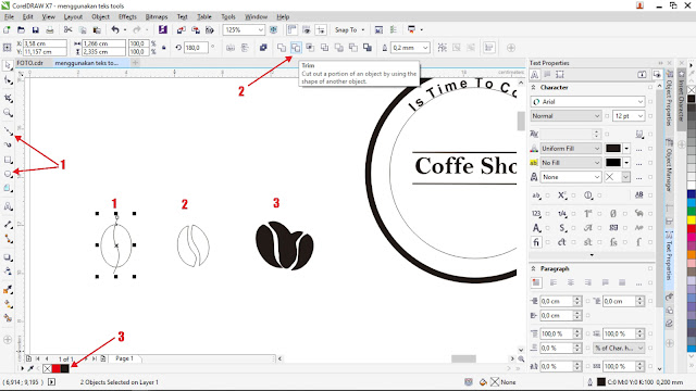 CARA MENGGUNAKAN TEXT TOOL DI COREL DRAW X7