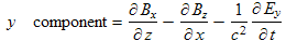 transformation of the y component of the fourth Maxwell equation