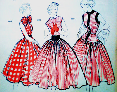 Fashion Vogue on Pintucks  1950 S Fashion Illustrations