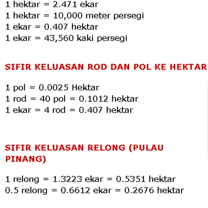 1 Hektar Berapa Kaki Persegi