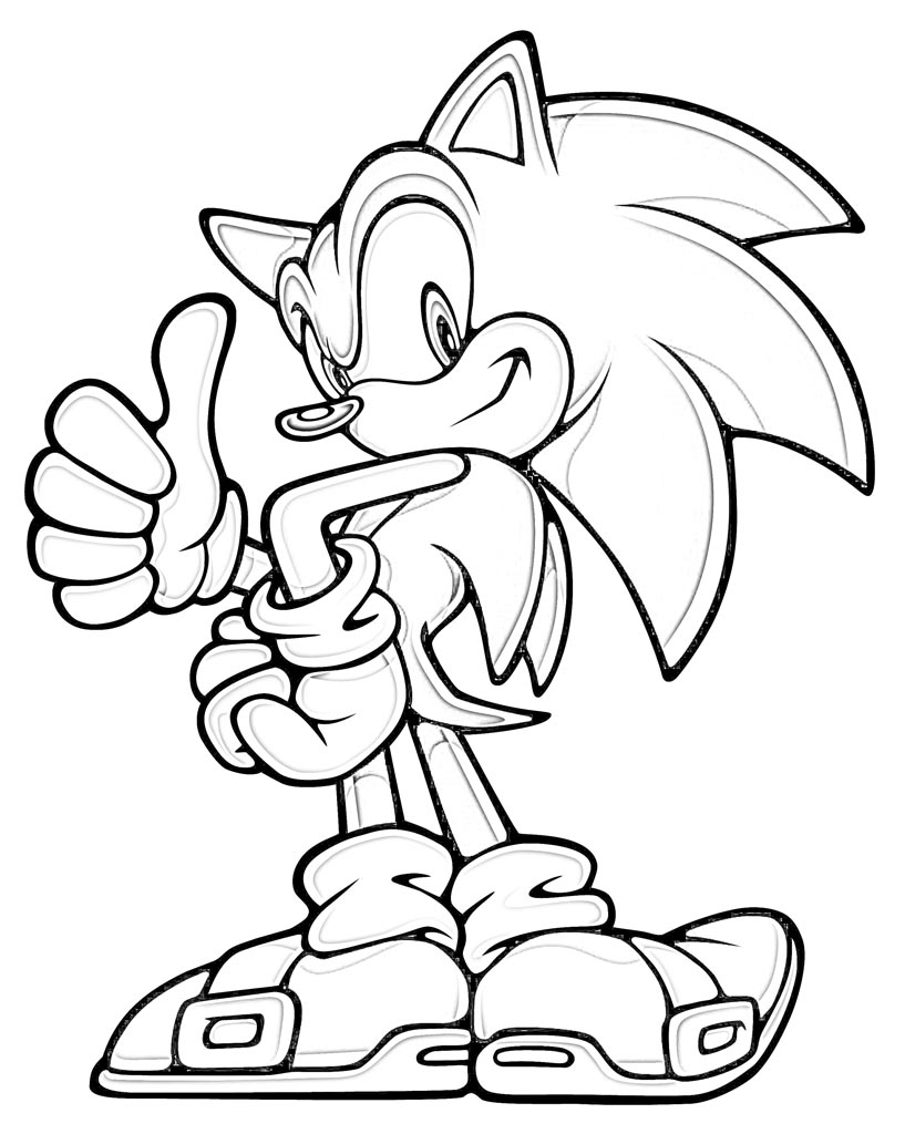 Download Free Coloring Pages For Kids: Sonic The Hedgehog Printable Coloring Pages