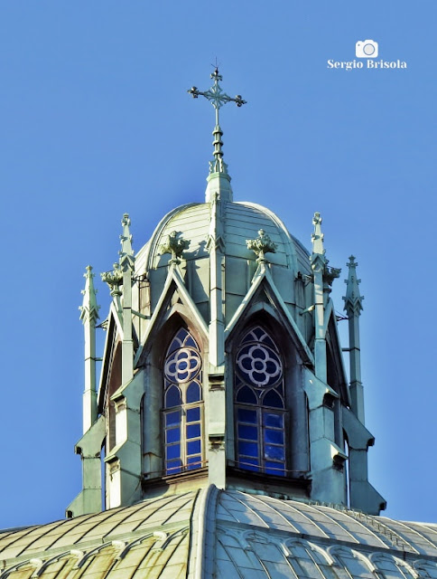 Close-up do Minarete do domo da Catedral da Sé - São Paulo