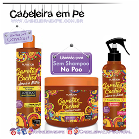 Produtos Liberados da linha Garota com Cachos - Plâncton Cosméticos (Cowash, Leave in em spray e gelatina liberadas para No Poo)