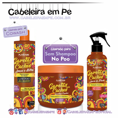 Produtos Liberados da linha Garota com Cachos - Plâncton Cosméticos (Cowash, Leave in em spray e gelatina liberadas para No Poo)