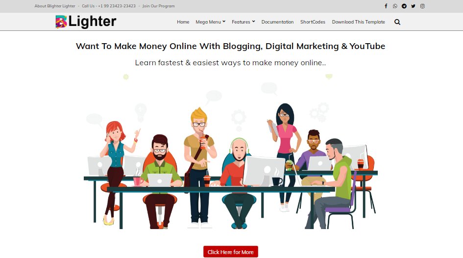 Blighter is the one of expert blogger template in blogspot platform with First Pro level gadgets have been made quick loading and responsive.