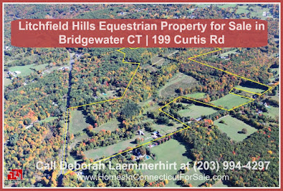 This beautiful Litchfield Hills equestrian property for sale in Bridgewater CT has boundless possibilities - from creating a luxurious subdivision in the expansive land, to building a high rise condominium.