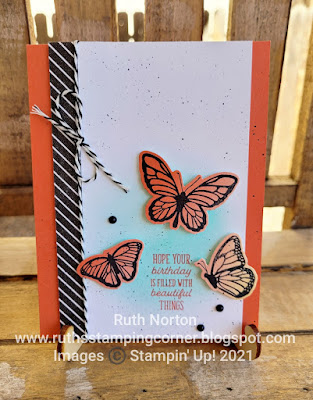 stampin' up, floating and fluttering