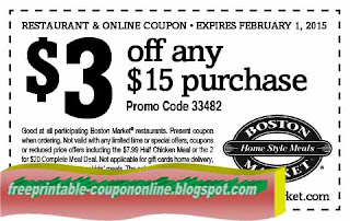 Free Printable Boston Market Coupons