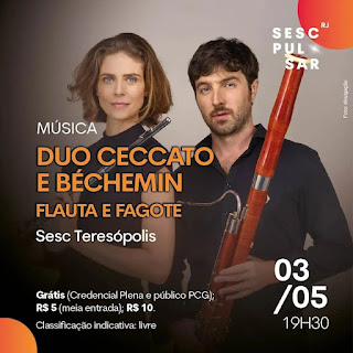 Dia 03-05 Duo Ceccato e Béchemin no Sesc Teresópolis