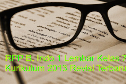 Download RPP Bahasa Indonesia SMP/Mts Kelas 7 1 Lembar Semester 2 (Genap)