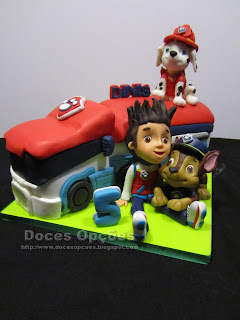 truck paw patrol cake