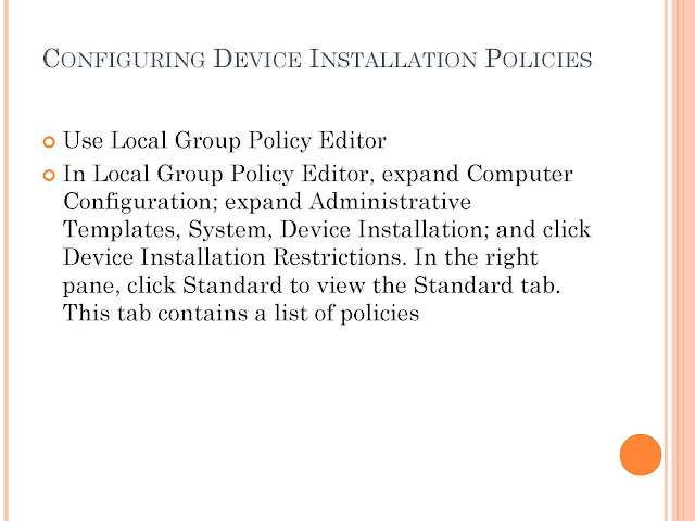 Managing Devices and Disks | Device Installation Policy Configuration - Device Manager Windows 7