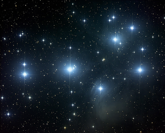 M45 - The Pleiades located in the constellation Taurus imaged by Plymouth South Middle School students Taylor A. and Kyleigh O. using ATEO-1 via Insight Observatory's online Educational Image Request (EIR) application.