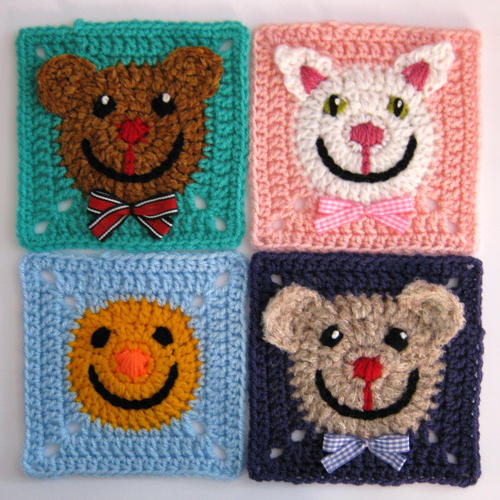 Funny Face Square - Free Pattern