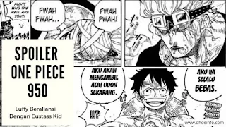 Pembahasan Spoiler One piece 950 : Aliansi Eustass Kid dan Luffy