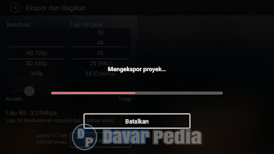 Cara mengatasi ekspor video di kinemaster lama sekali