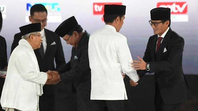 Situng KPU 45%: Jokowi-Amin 56,38% Prabowo-Sandi 43,63%