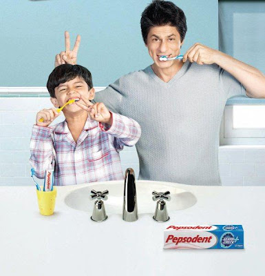 Shah Rukh Khan in Pepsodent Toothpaste ad