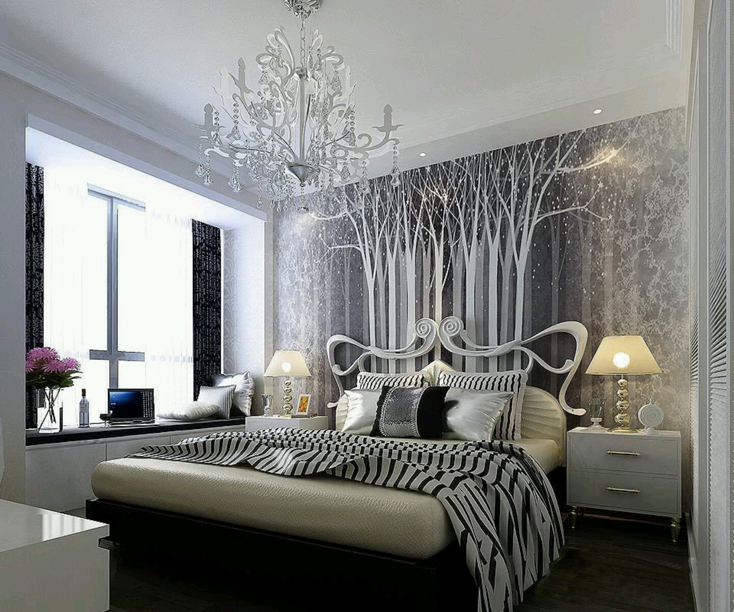 Furniture: Modern bed designs beautiful bedrooms designs ideas.