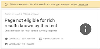 Rich Result Test - Beta