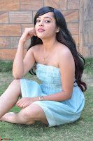 Sahana New cute Telugu Actress in Sky Blue Small Sleeveless Dress ~  Exclusive Galleries 054.jpg