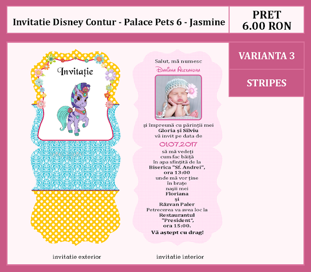 invitatii botez contur Palace Pets 6