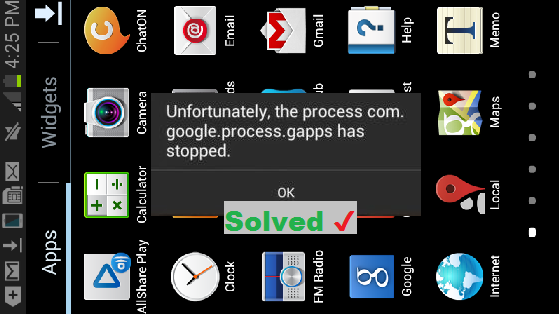 Fix Unfortunately The Process Com Google Process Gapps Has Stopped