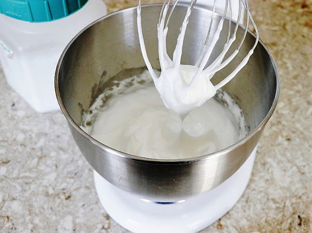 Whipping Meringue in Mixer Bowl Image