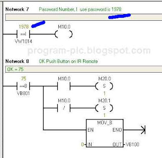 Password Setting on PLC Ladder Programming for IR Remote Control