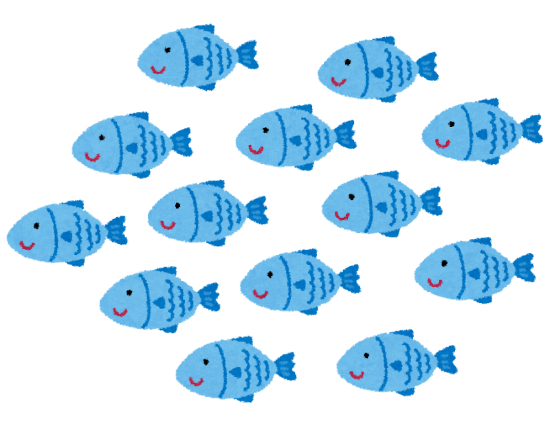 魚の群れのイラスト かわいいフリー素材集 いらすとや