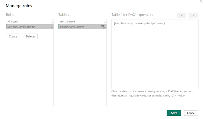 Power BI Create Role