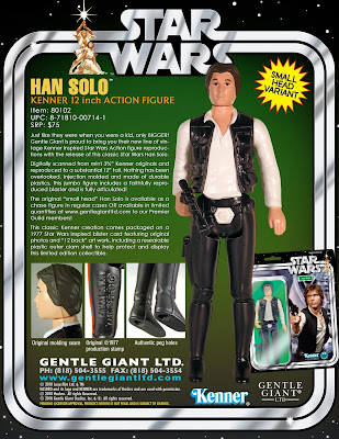 Small Head Chase Variant Han Solo 12” Jumbo Vintage Kenner Star Wars Chase Action Figure by Gentle Giant