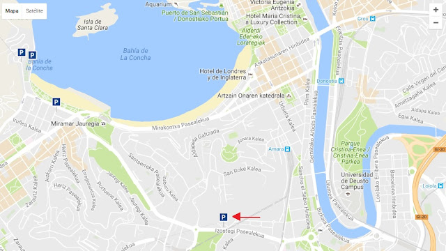 mapa parking donostia