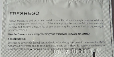 dermika, maseczki do twarzy, twarz, dermika nasycenie, dermika fresh and go, bionawilżenie twarzy, relaks dla zmęczonych oczu, maska żelowa na oczy, opuchlizna na oczach, wizaz