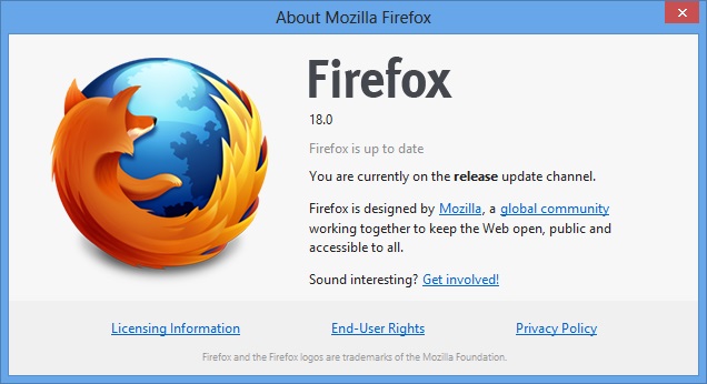 Free Download Mozilla Firefox 18.0 Update Terbaru 2013